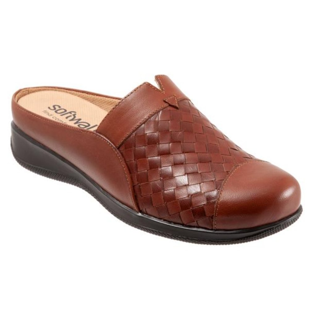 SOFTWALK Comfort Shoe Rust Basket Weave Slip-on